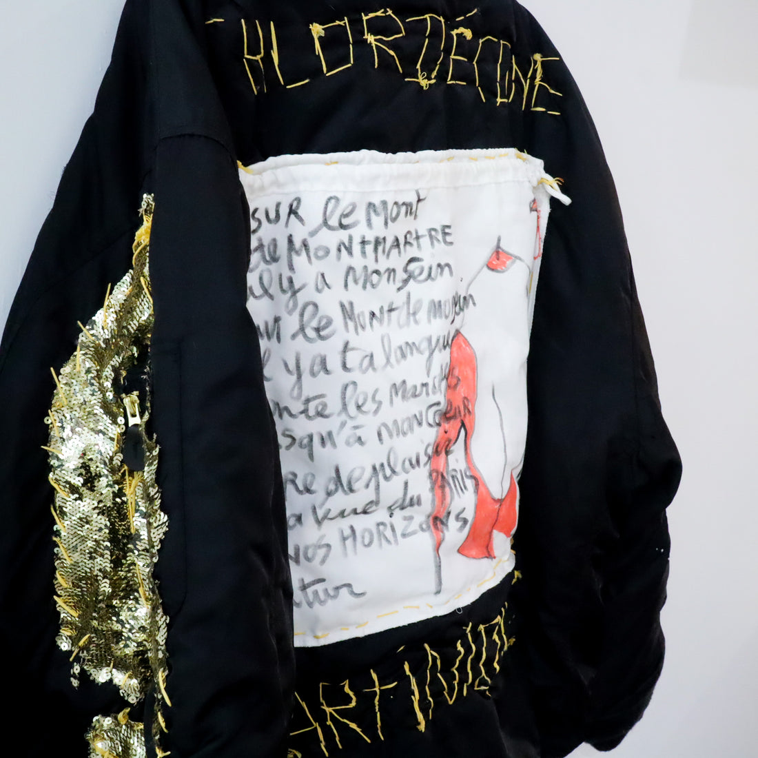 VAVA DUDU  EMBROIDERY MA-1 JACKET BLACK (A)