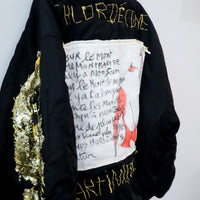 VAVA DUDU  EMBROIDERY MA-1 JACKET BLACK (A)