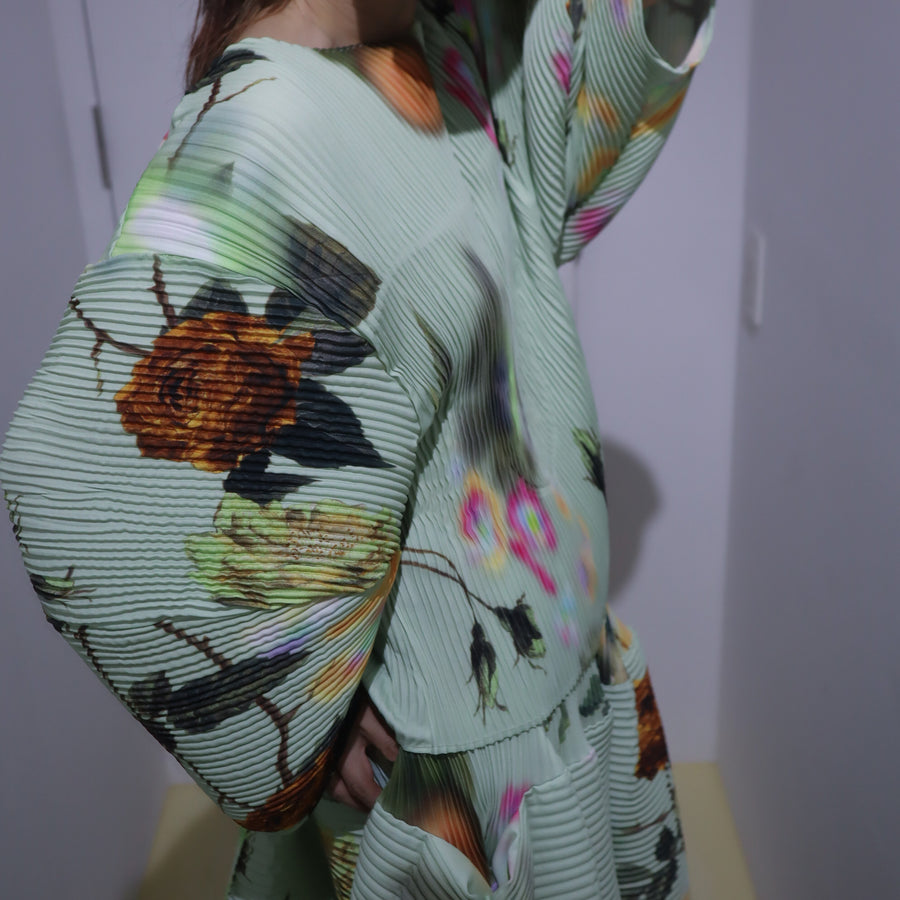 JULIA HEUERPOLLUX HANDPLEATED TOP IN EDWARD