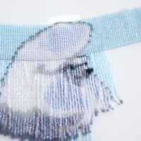 ADRABLE  FRINGE CHOKER LIGHT BLUE