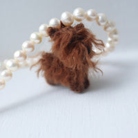 MINITURE FLUFFY  DOG”BROWN"