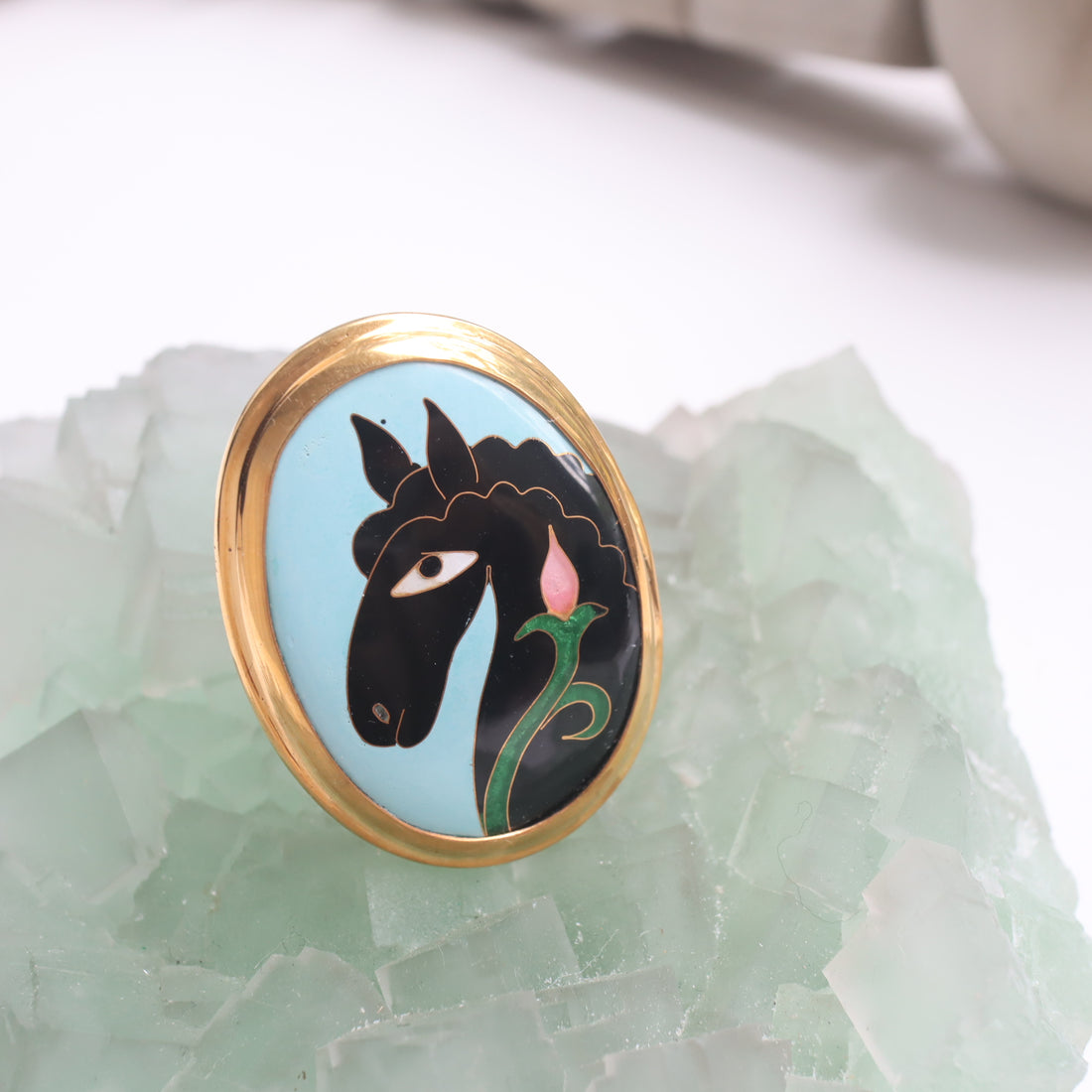 SOFIO GONGLI  RING "HORSE BLACK"