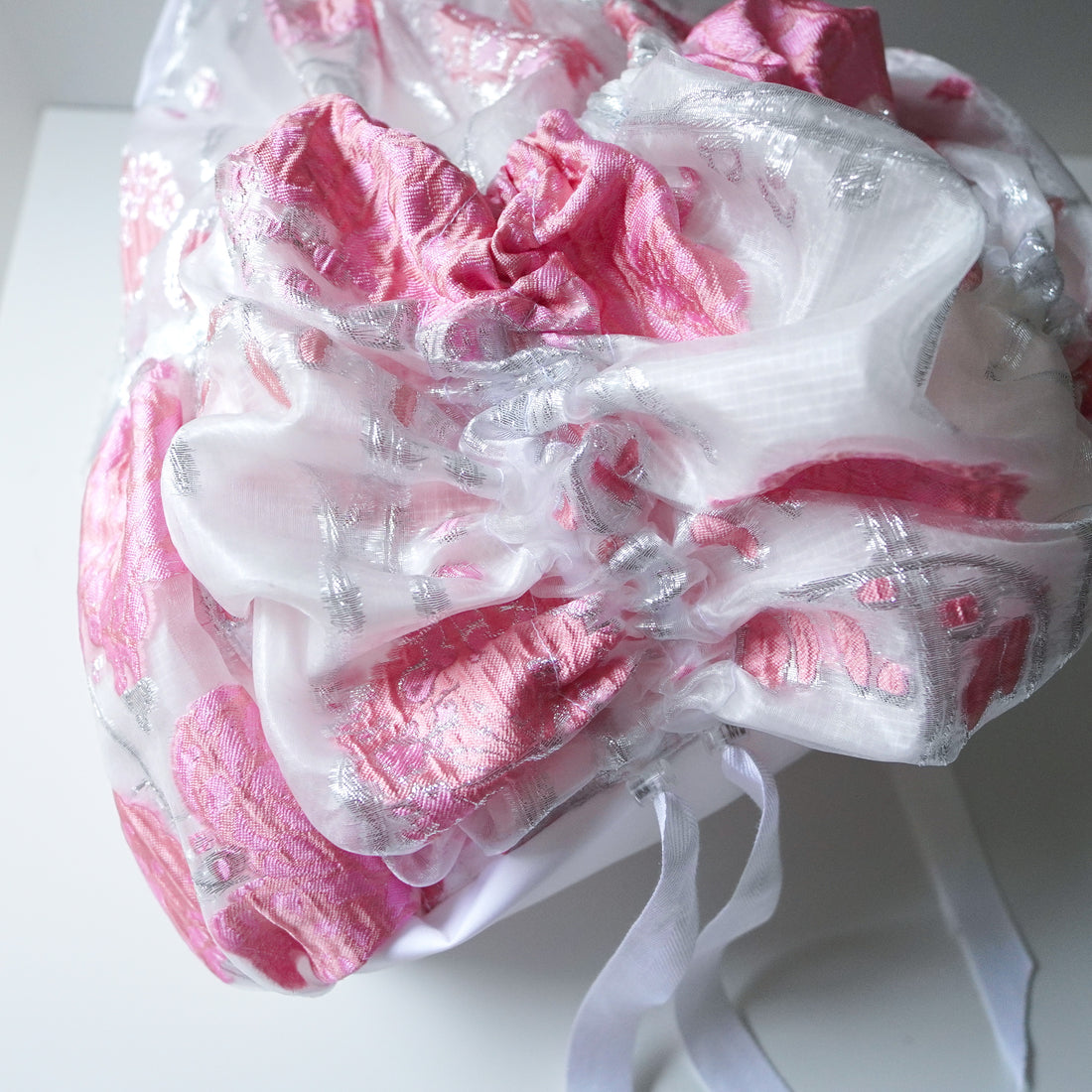 [Made to order] CALL TULLE GATHERED BACKPACK PINK