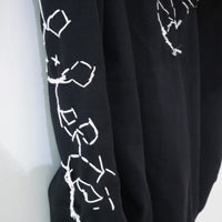 VAVA DUDU  EMBROIDERY HOODIE BLACK&WHITE COLLAR