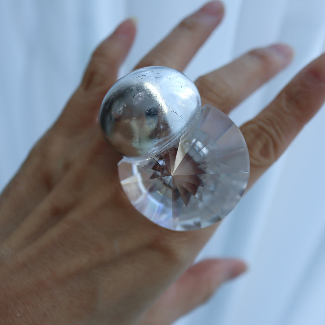 IMAGO  ALUMINUM RING CRYSTAL QUARTZ