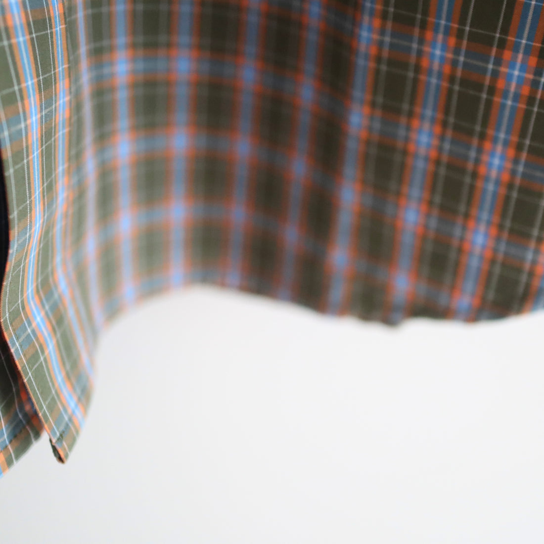 ＜EXCLUSIVE＞MERYLL ROGGE  CLASSIC SHIRT WITH HOOD KHAKI BROWN×ORANGE×BLUE CHECK