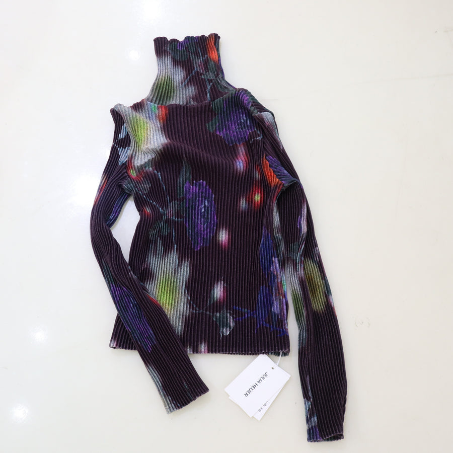 JULIA HEUERRU PLEATED KNIT PULLOVER IN EDWARD