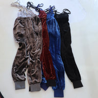 TRANSE PARIS  SILK VELVET PANTS