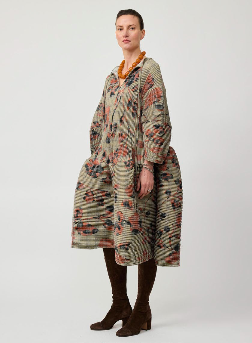 JULIA HEUER  PAX PLEATED DRESS IN SANDY INGRID