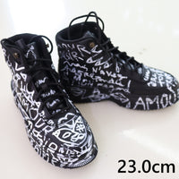 VAVA DUDU   PAINTED SNEAKERS PUMA BOOTS BLACK