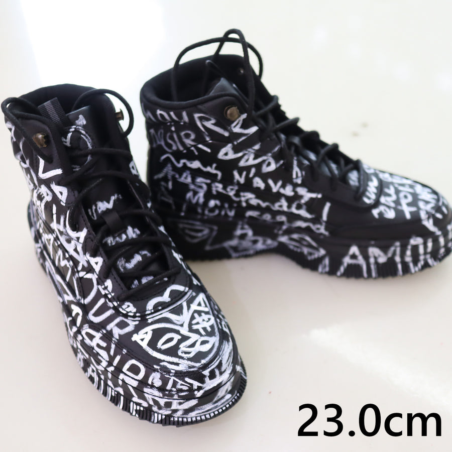 VAVA DUDU PAINTED SNEAKERS PUMA BOOTS BLACK