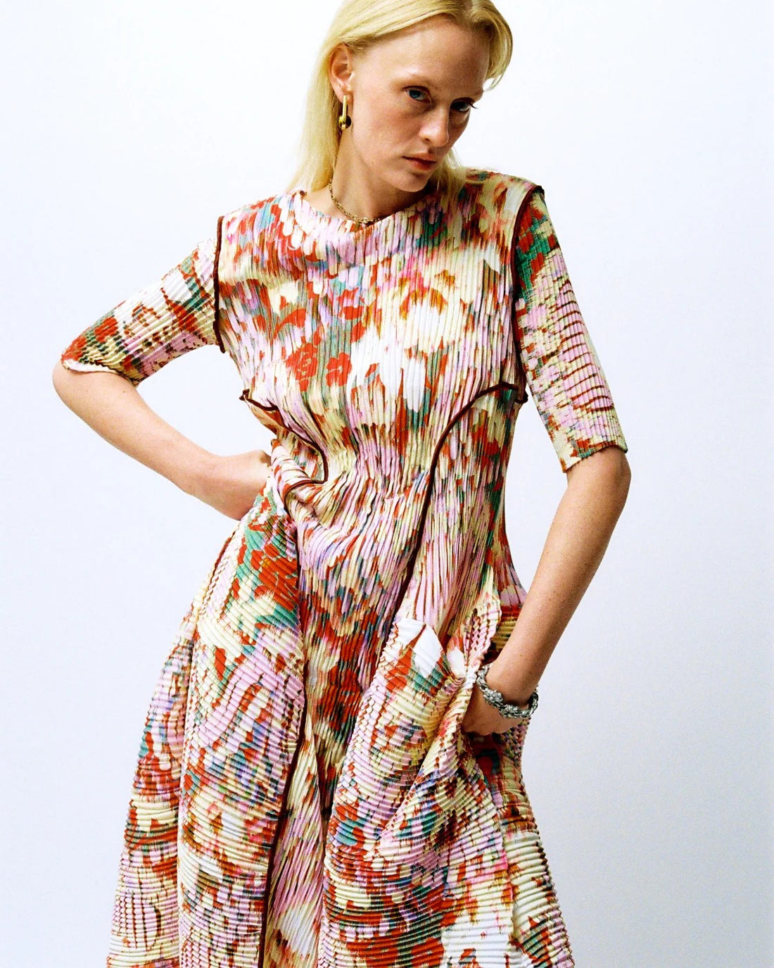 JULIA HEUER  HANDPLEATED UMA DRESS JIM