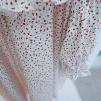 ANIGIG  FLORIS DRESS FLOWER WHITE x RED
