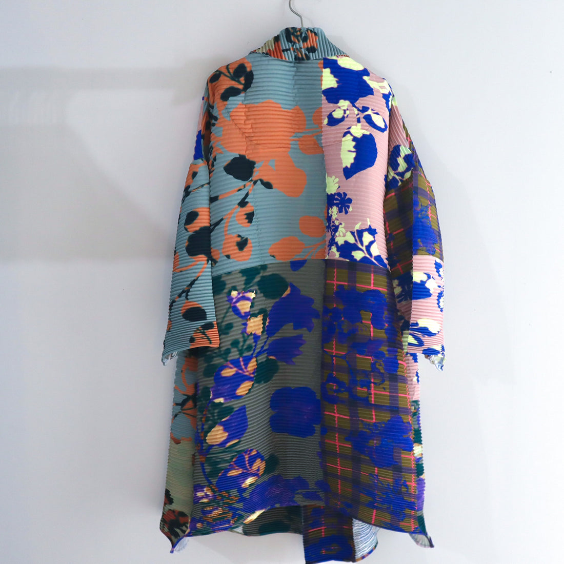 JULIA HEUER  JOHAN HANDPLEATED COAT IN
PATCHWORK INGRID