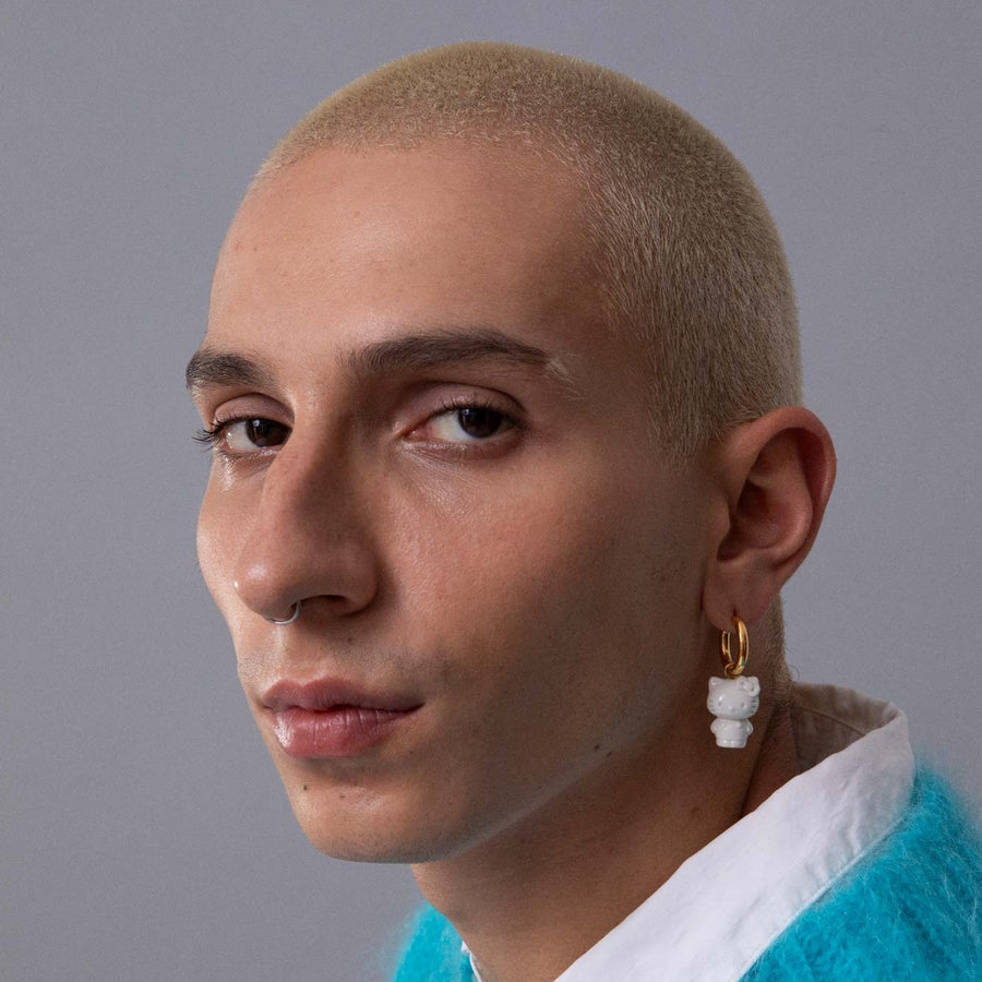 ANDRESGALLARDOHELLO KITTY SINGLE HOOP EARRING