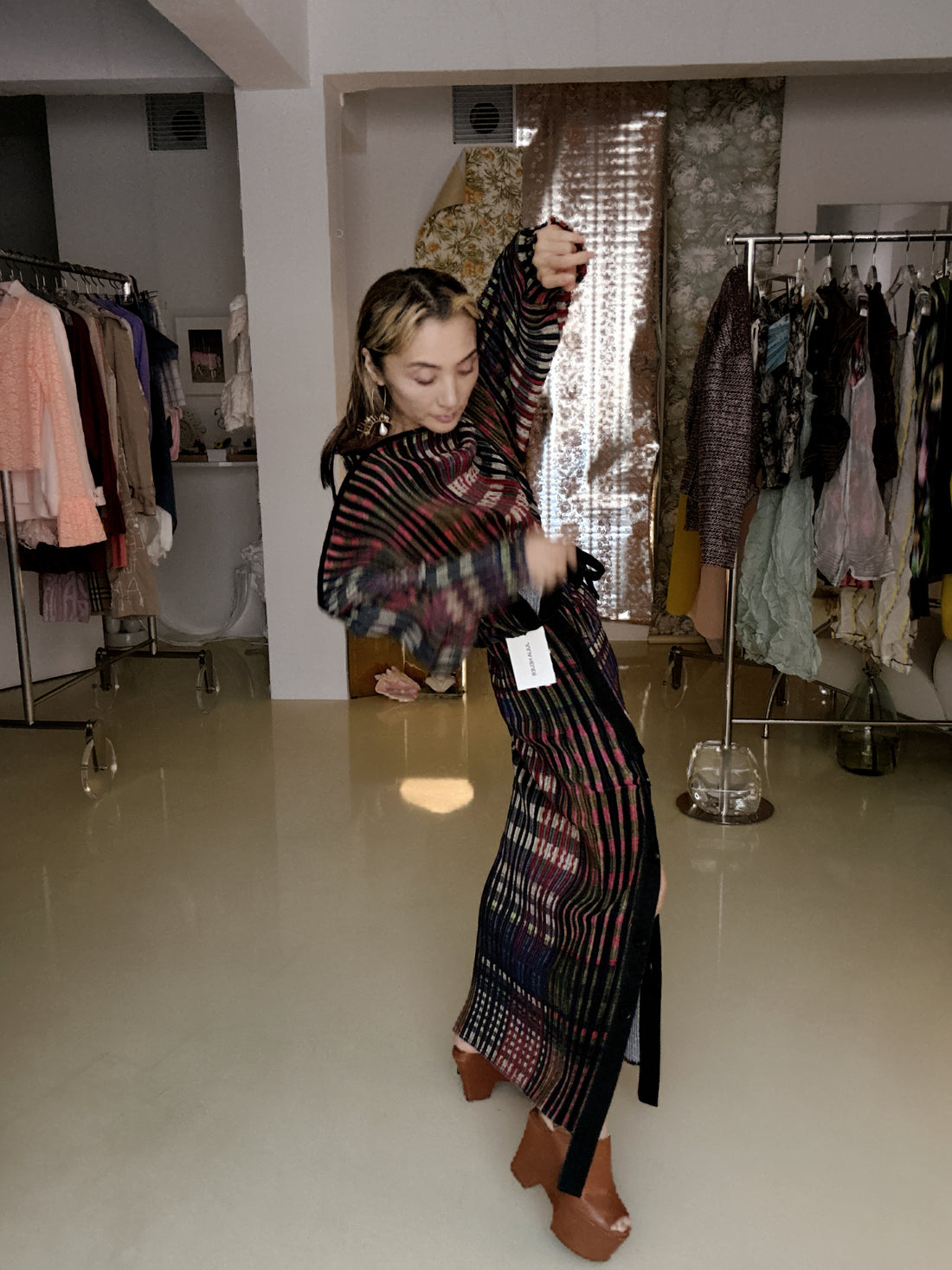 JULIA HEUER  EGON PLEATED KNIT SKIRT IN JONI