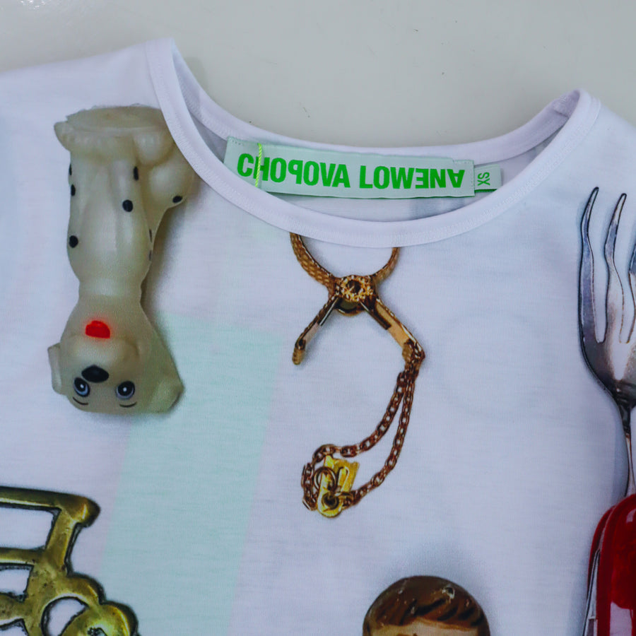 CHOPOVA LOWENABITS AND BOBS FITTED JERSEY TOP