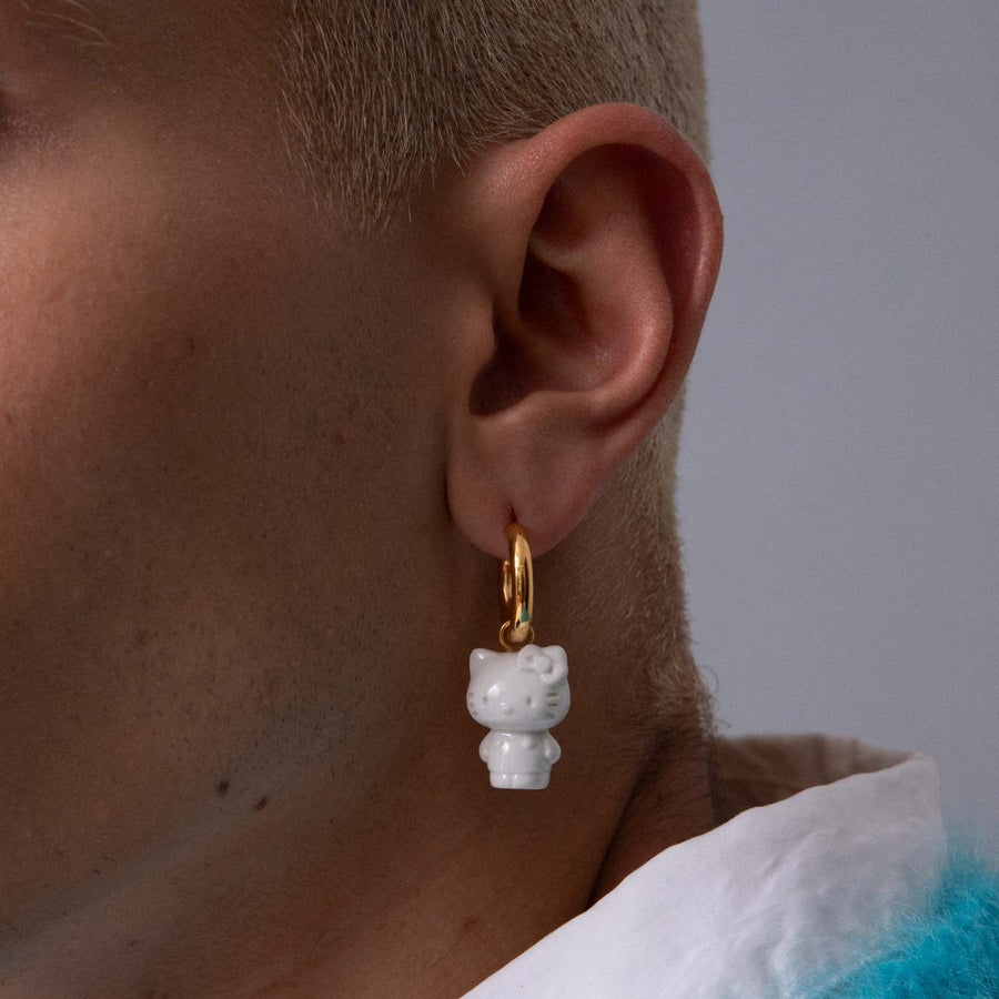 ANDRESGALLARDOHELLO KITTY SINGLE HOOP EARRING