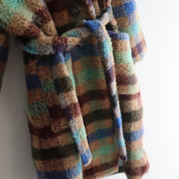 FRANZIUS  TOWEL COAT LIGTH  GREEN  CHECK