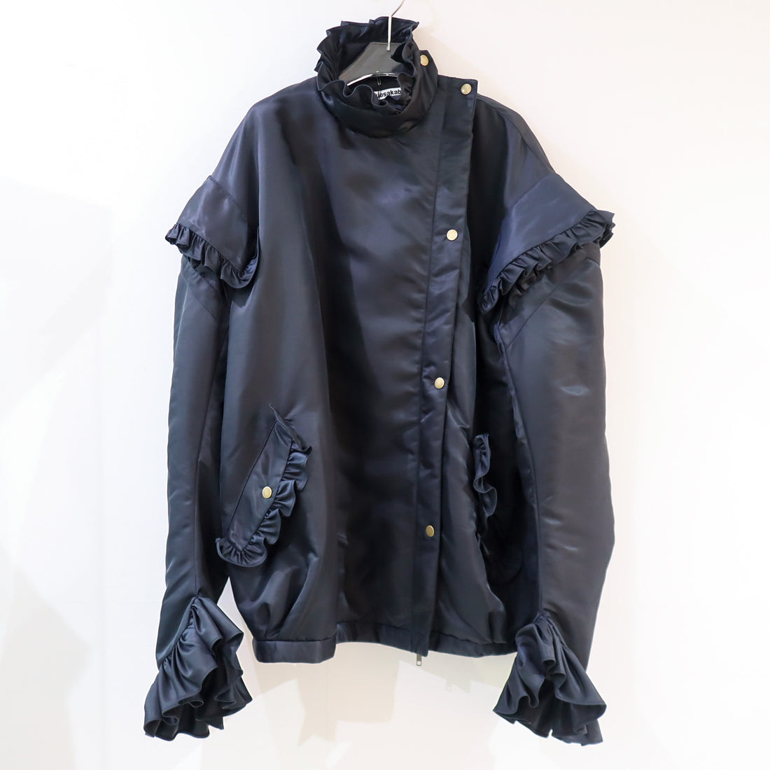 MIKIOSAKABE  FRILLED JACKET BLACK