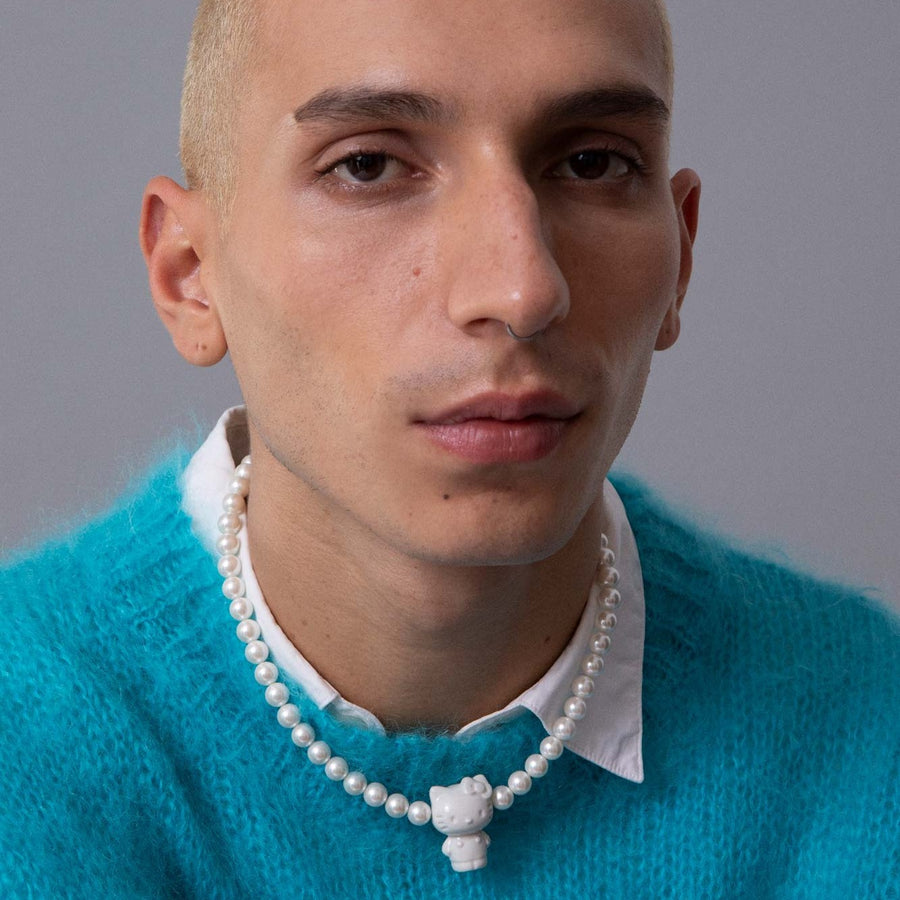 ANDRESGALLARDOHELLO KITTY & PEARLS NECKLACE