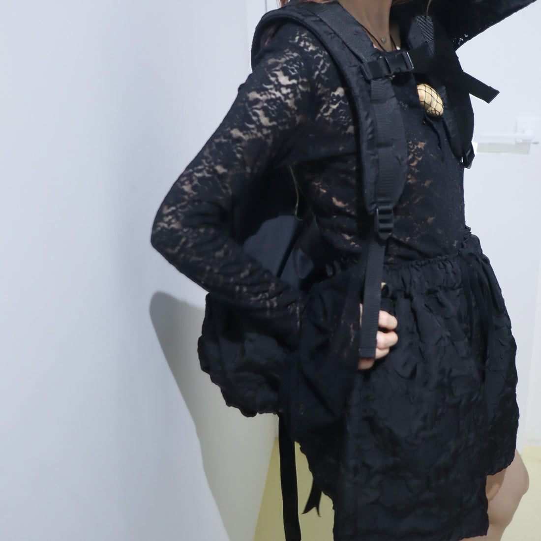 ANIGIG  GATHERED BACKPACK  JACQUARD