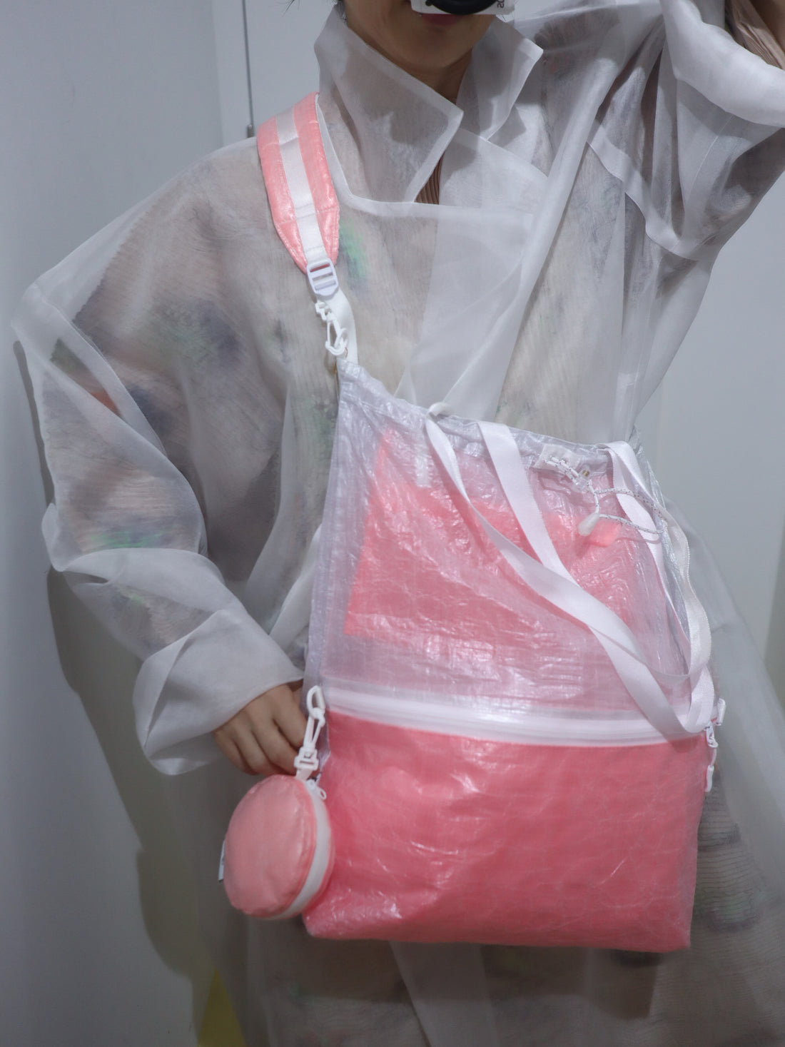 [Made to order] CALL TULLE GATHERED BACKPACK PINK