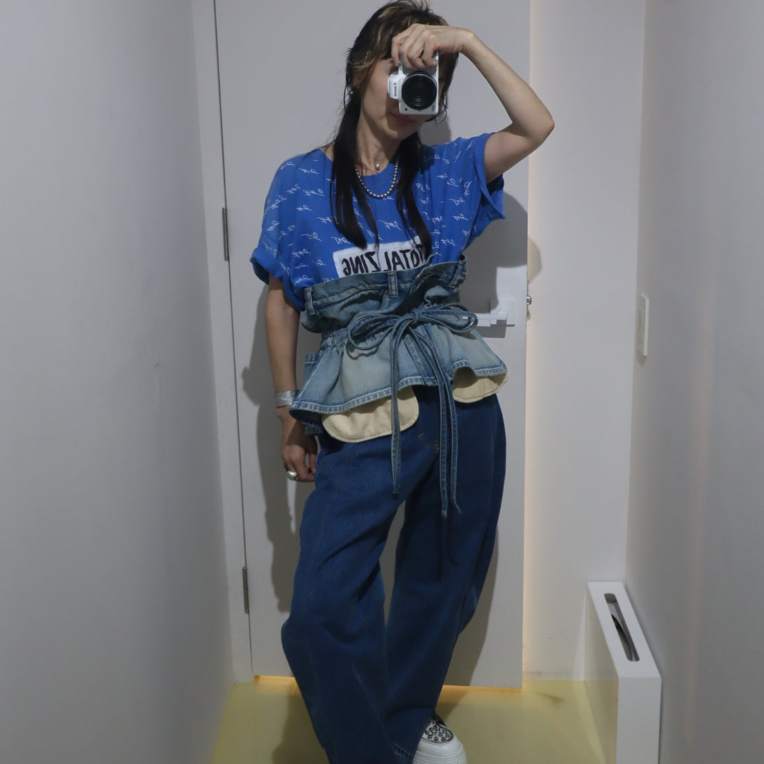 MIKIOSAKEBE  MINI DENIM SKIRT