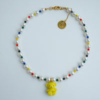 ANDRESGALLARDO  TEDDY BEAR & PEARLS NECKLACE