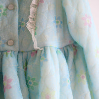 ANIGIG  PUDDING COAT SHORT FLOWER×LIGTH BLUE