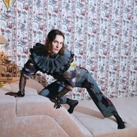 JULIA HEUER  JACK PLEATED TROUSERS IN ROSALIND