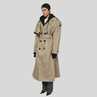 MERYLL ROGGE  TRENCH COAT WITH DETACHABLE HOOD