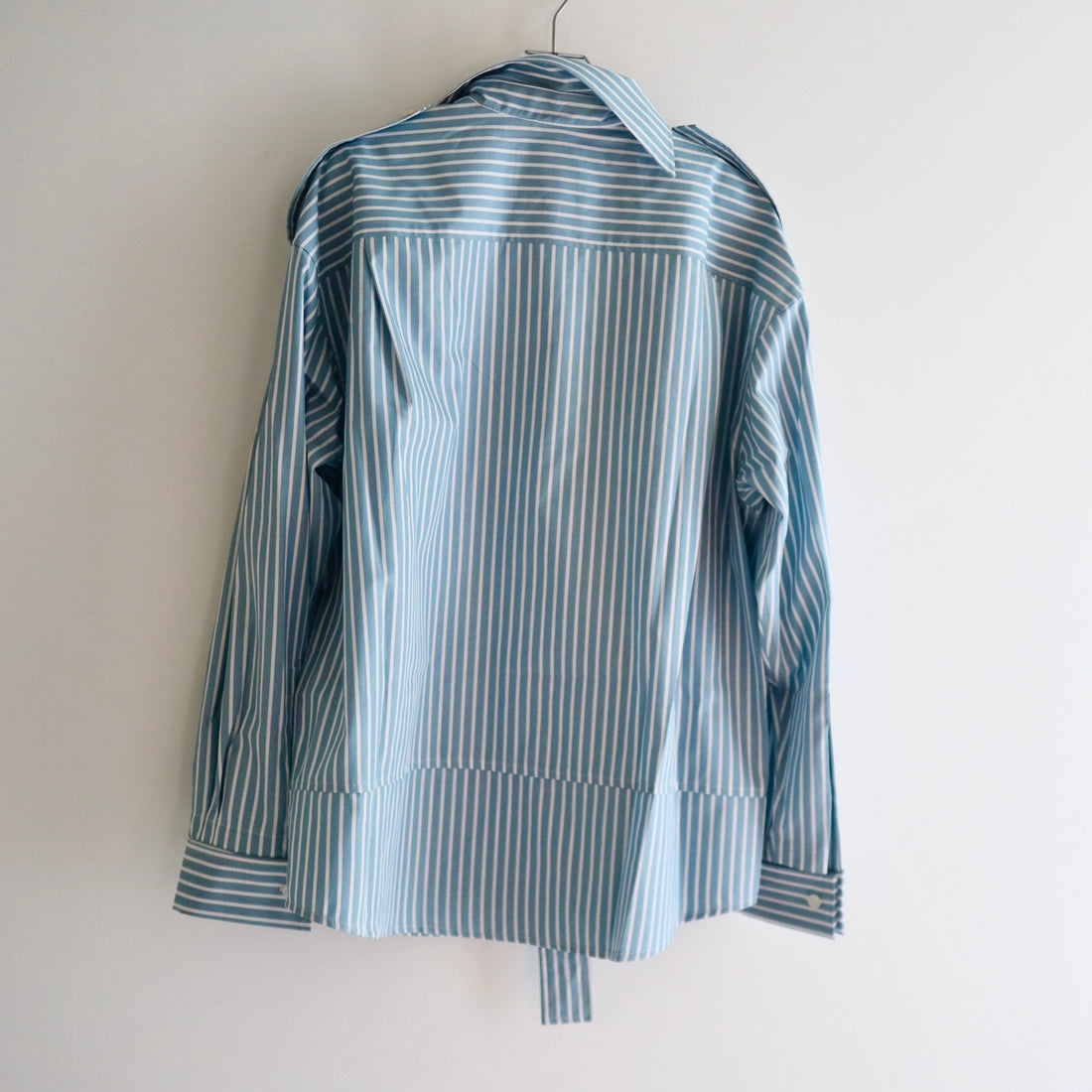 MERYLL ROGGE  DECONSTRUCTED SHIRT GREEN BLUE