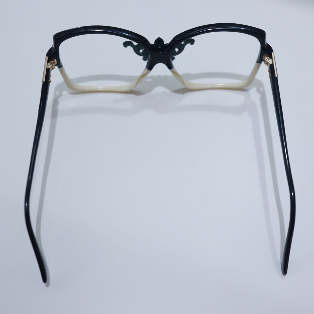 ANIGIG  MOLDING GLASSES NAVY×IVORY