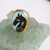 SOFIO GONGLI  RING "HORSE BLACK"