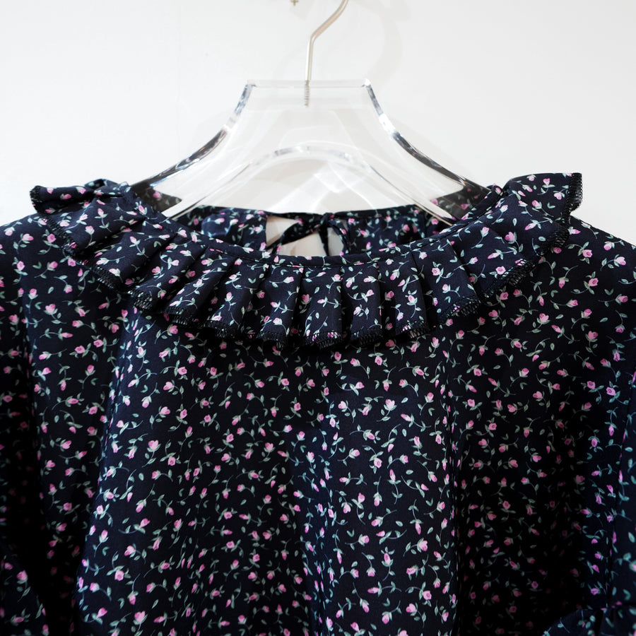 ANIGIGFLORIS DRESS FLOWER BLACK x PINK