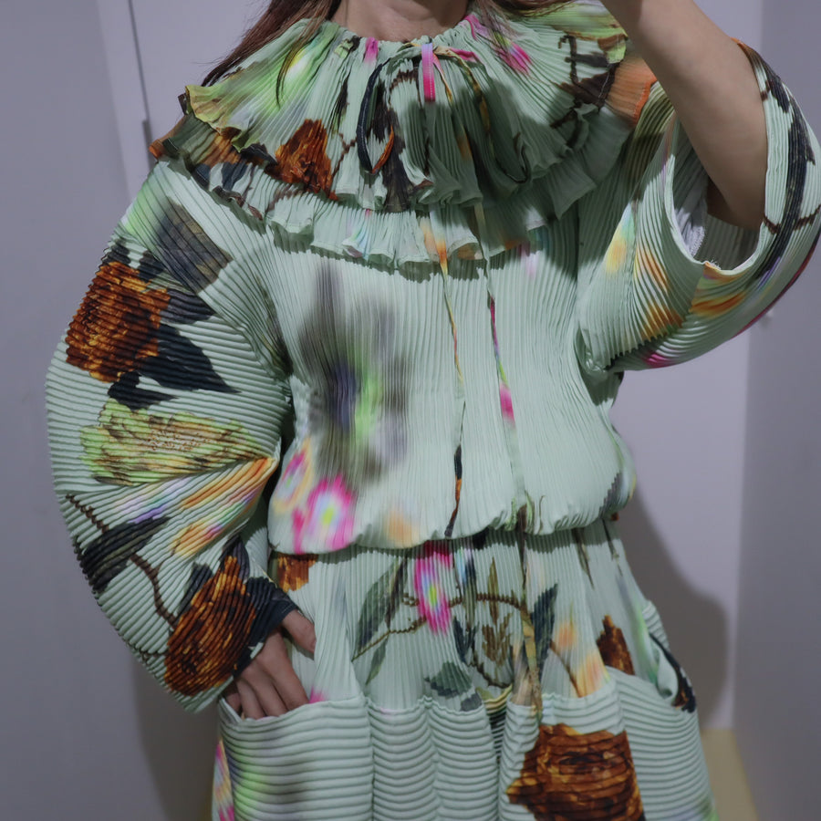 JULIA HEUERPOLLUX HANDPLEATED TOP IN EDWARD