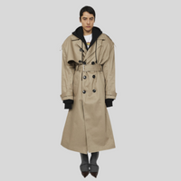 MERYLL ROGGE  TRENCH COAT WITH DETACHABLE HOOD