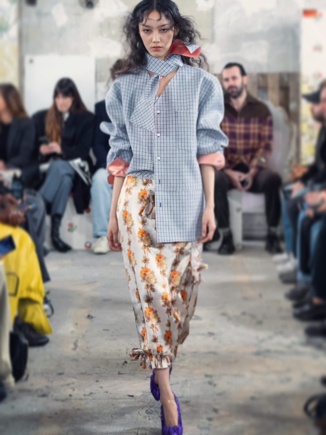 MERYLL ROGGE  LONG SLIPSKIRT W/RUFFLES