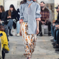 MERYLL ROGGE  LONG SLIPSKIRT W/RUFFLES