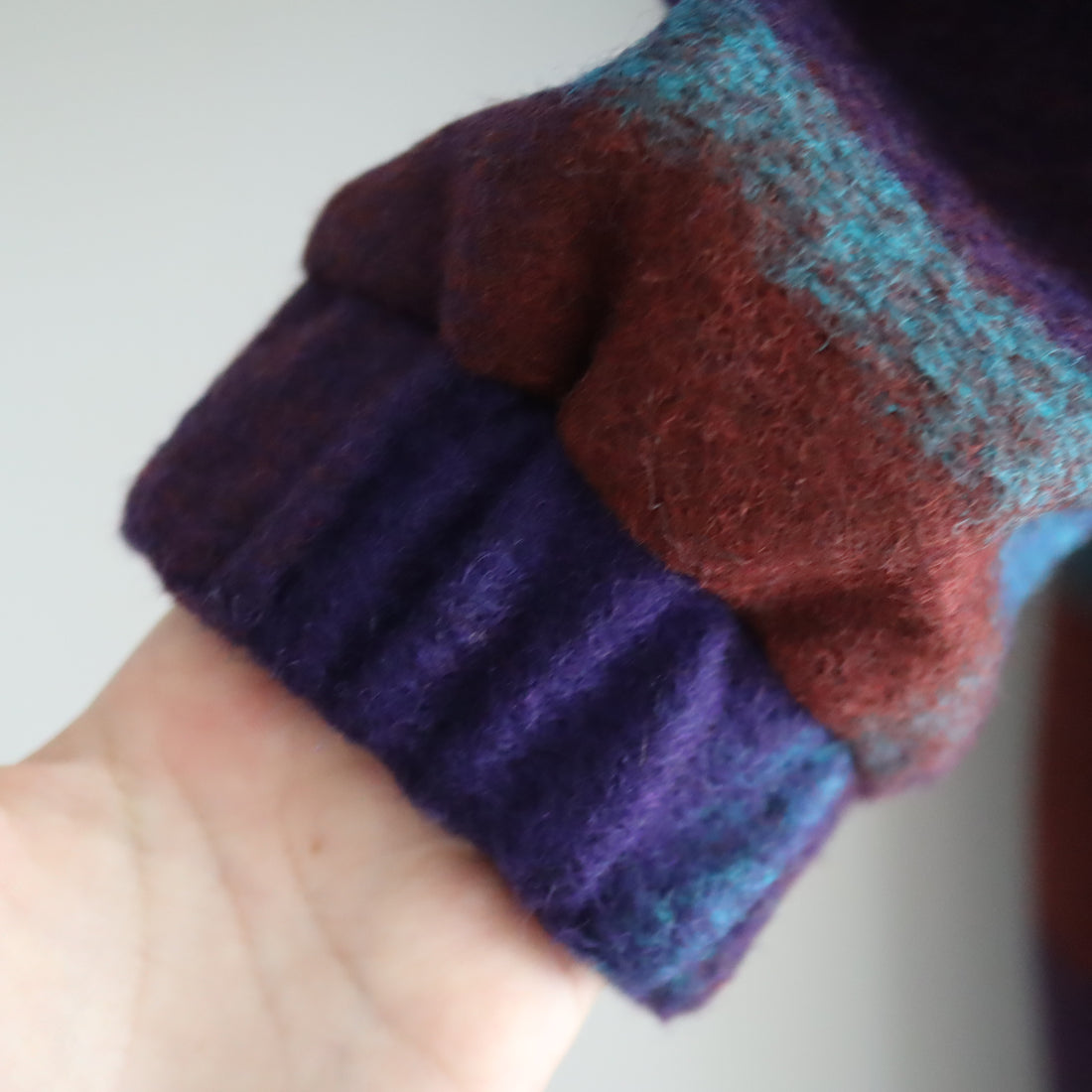 FRANZIUS  TOWEL COAT ORANGE  BLUE CHECK