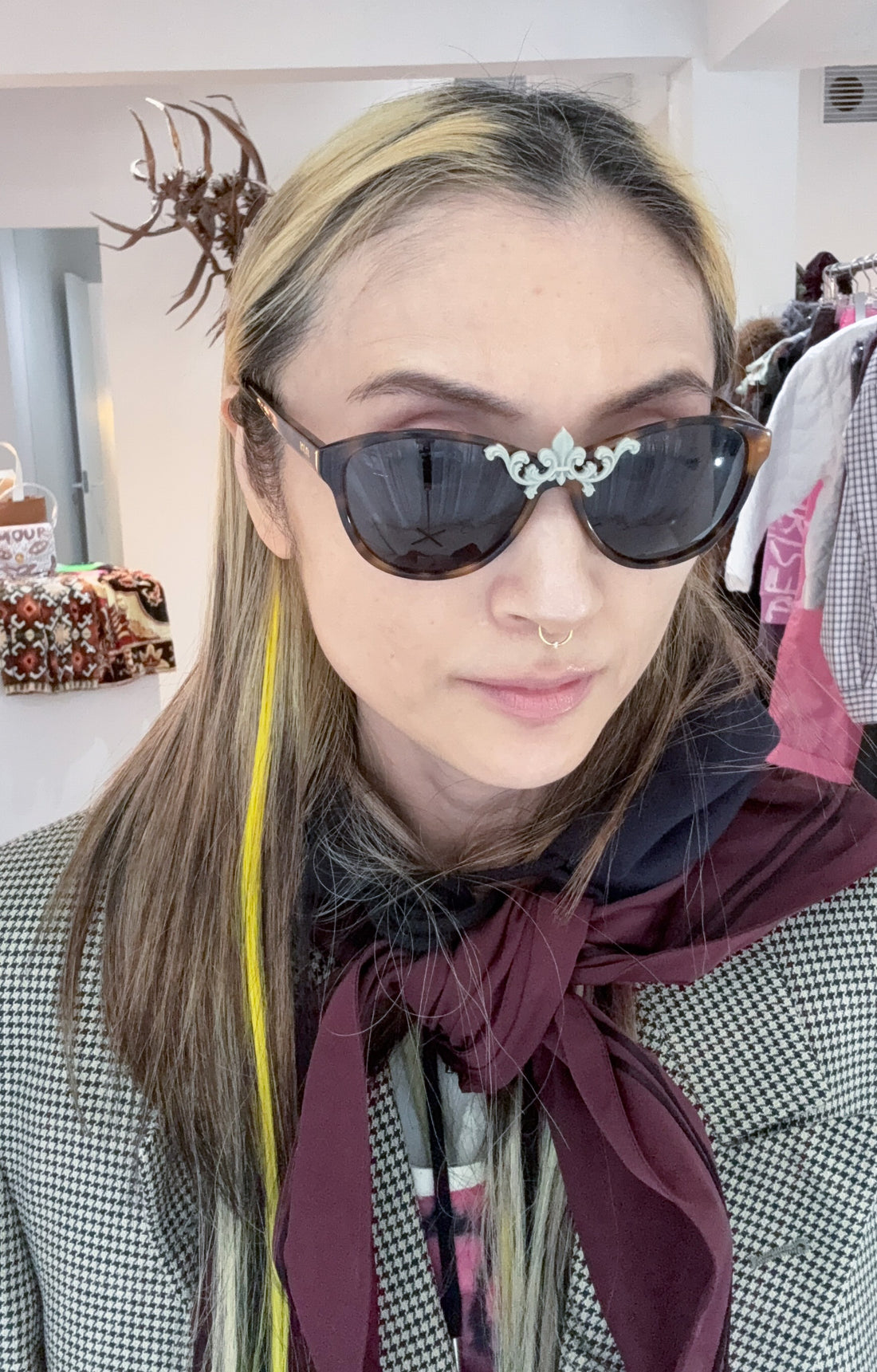 ANIGIG  MOLDING GLASSES TORTOISESHELL×ICEGREY