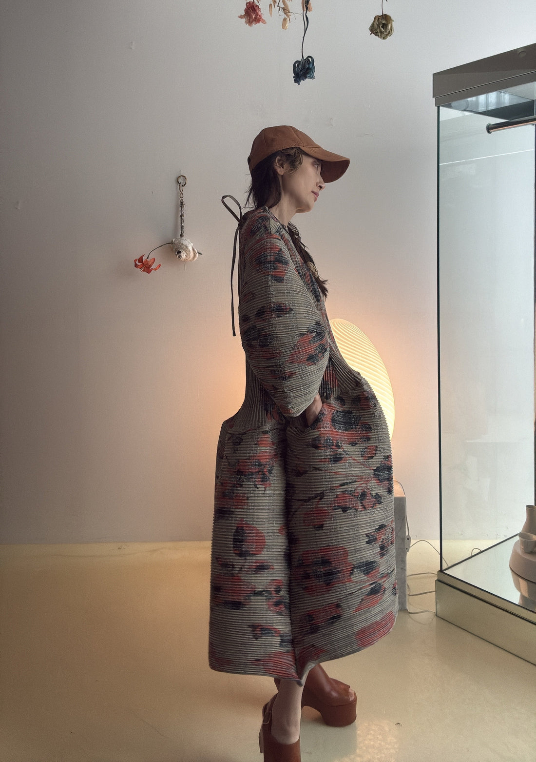JULIA HEUER  PAX PLEATED DRESS IN SANDY INGRID