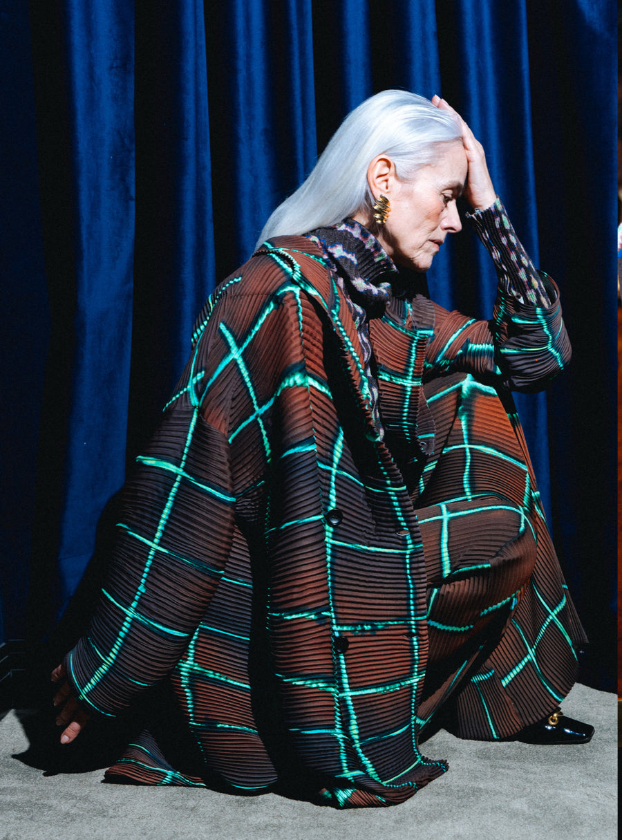 JULIA HEUERJOHAN HANDPLEATED COAT IN N HARALD