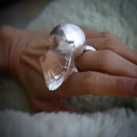 IMAGO  ALUMINUM RING CRYSTAL QUARTZ