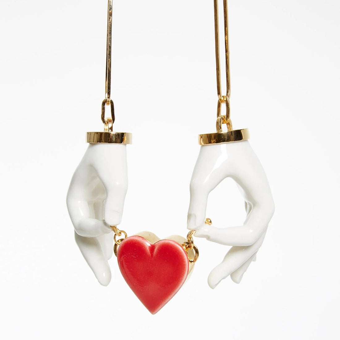 ANDRESGALLARDO  HEART COUPLE HANDS NECKLACE