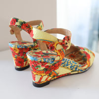DOLCE&GABBANA  RED FLOWER SHOES"S19"