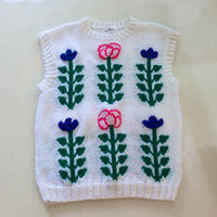 SOFIO GONGLI  KNIT VEST WHITE
