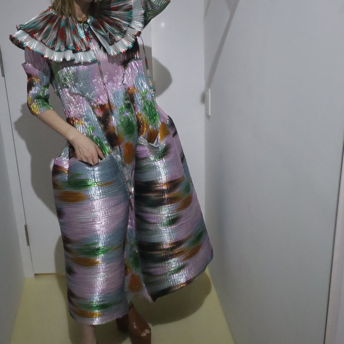 JULIA HEUER  HANDPLEATED UMA DRESS