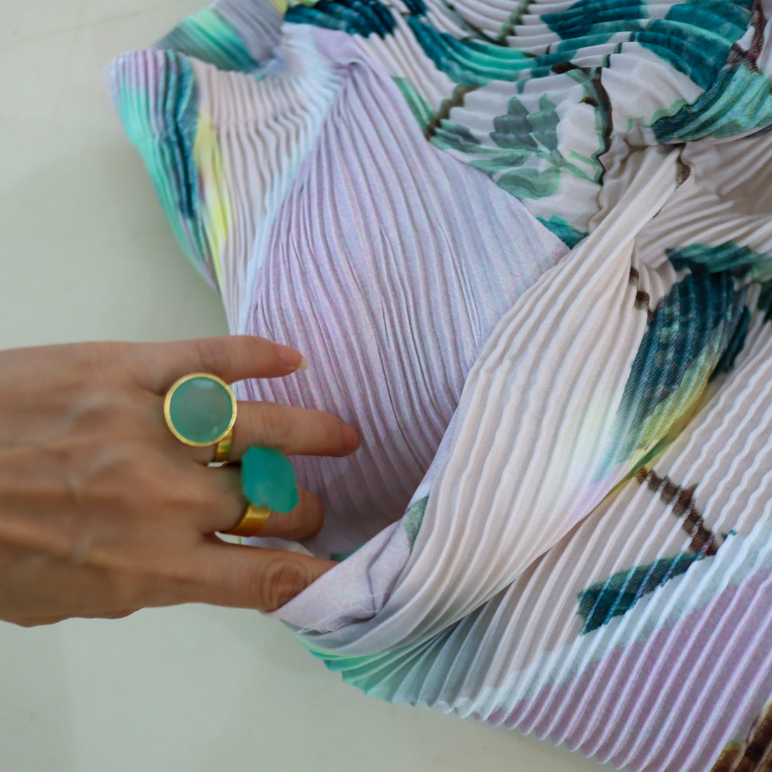 JULIA HEUER  KENZA HAND PLEATED SKIRT IN EDWARD PINK